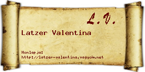 Latzer Valentina névjegykártya